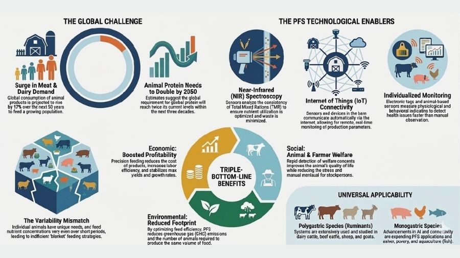 Applicazione dei Precision Feeding Systems nelle produzioni animali.