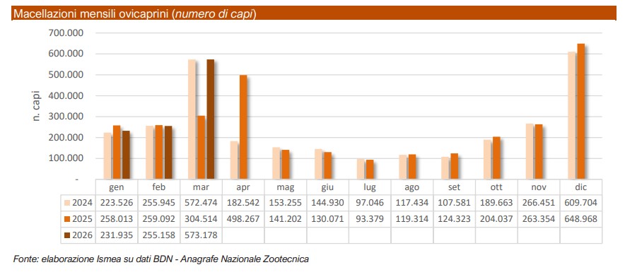 macellazioni ismea 2026